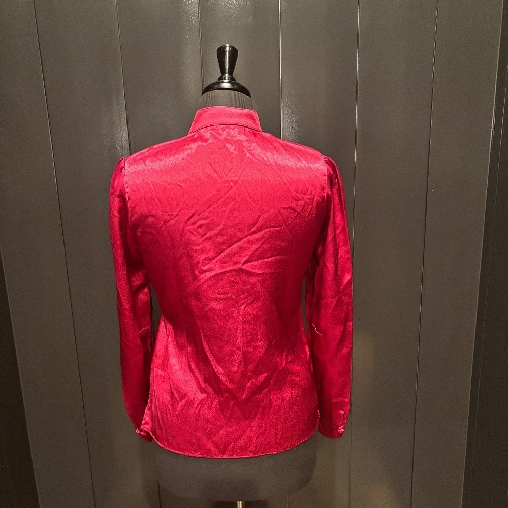 Vintage Prophecy button up Red silk shirt - Picture 2 of 9